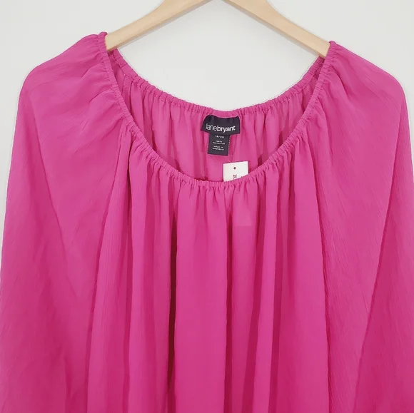 NWT Lane Bryant pink flowy top size 18 / 20 - Picture 3 of 6
